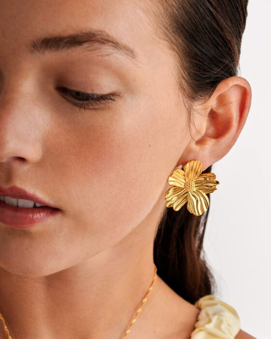 Katie Loxton Floramour Waterproof Gold Oversized Earrings