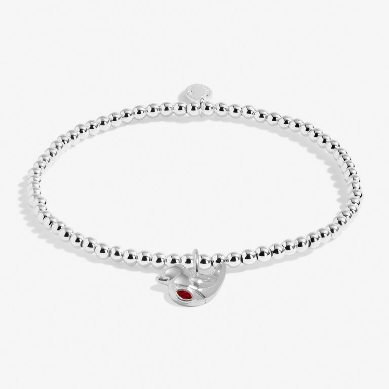 Christmas A Little 'Christmas Robin' Necklace In Silver Plating