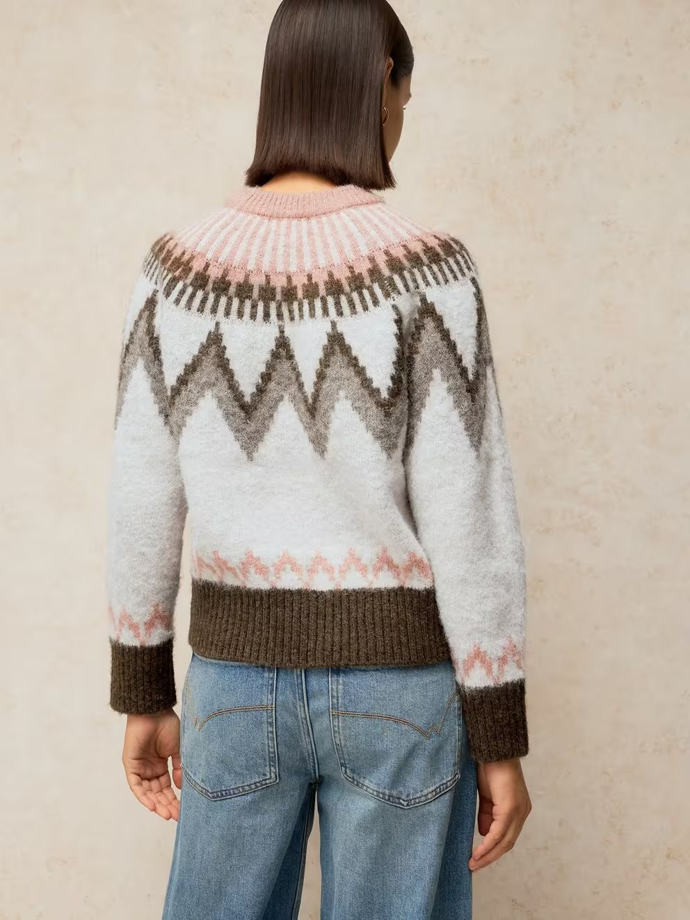 White Stuff Blurred Fairisle Jumper