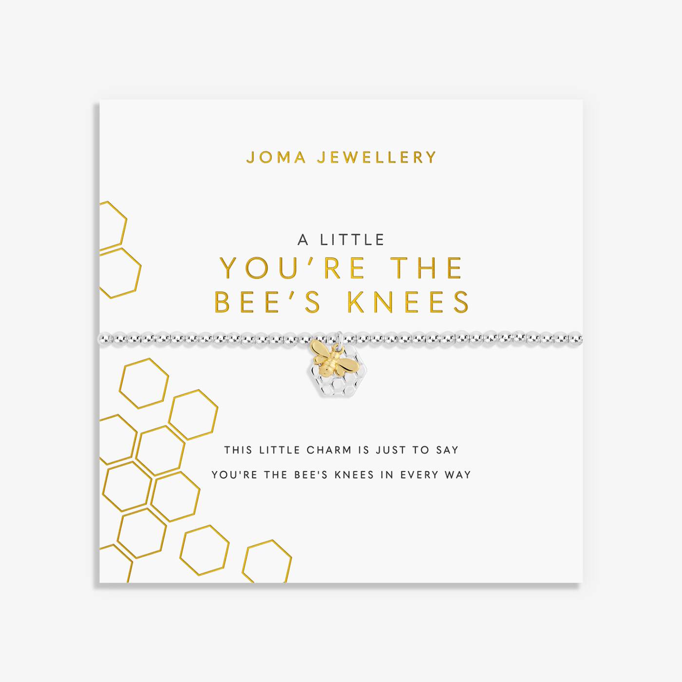 Joma Jewellery A Little ‘You’re the Bees Knees' Bracelet in Silver Plating