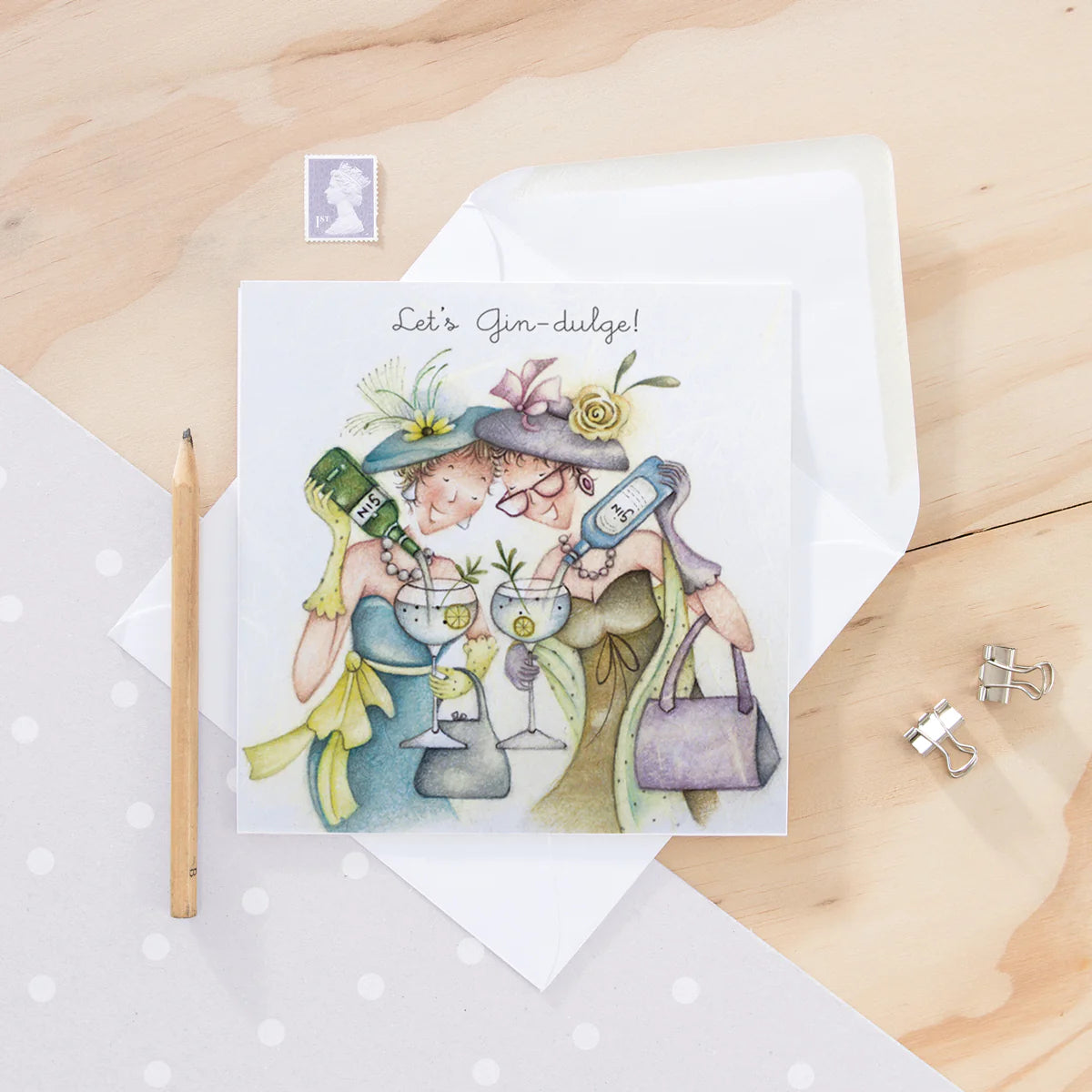 Berni Parker Designs Let's Gin-Dulge Card