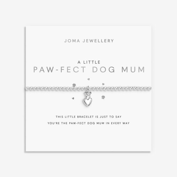 Joma Jewellery A little ‘Paw-fect Dog Mum’ Silver Plated Bracelet