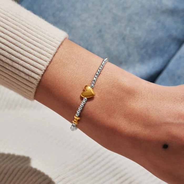 Joma Jewellery Birth Month A Little 'January' Bracelet in Silver and Gold Plating