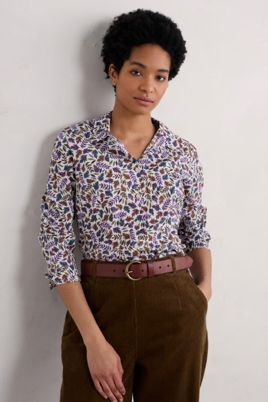 Larissa Shirt Sunlit Leaves