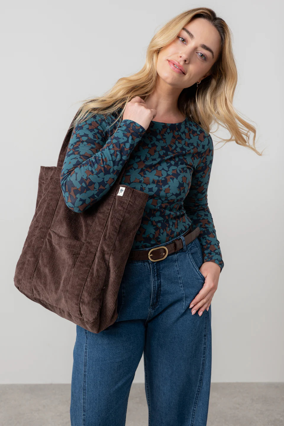 Lily & Me Jumbo Cord Tote Bag