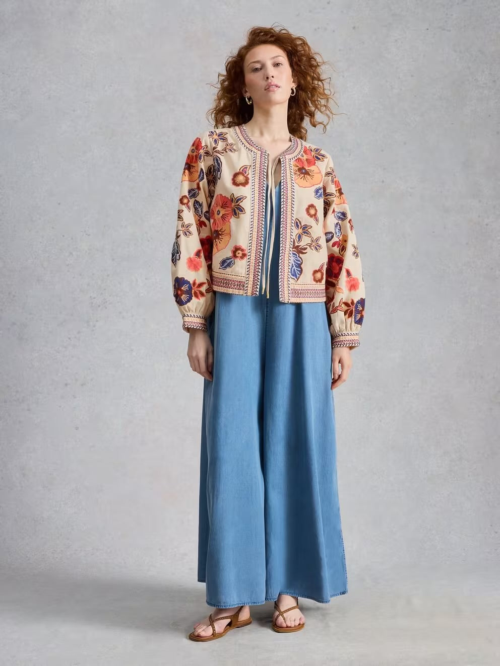 White Stuff Jodie Embroidered Jacket