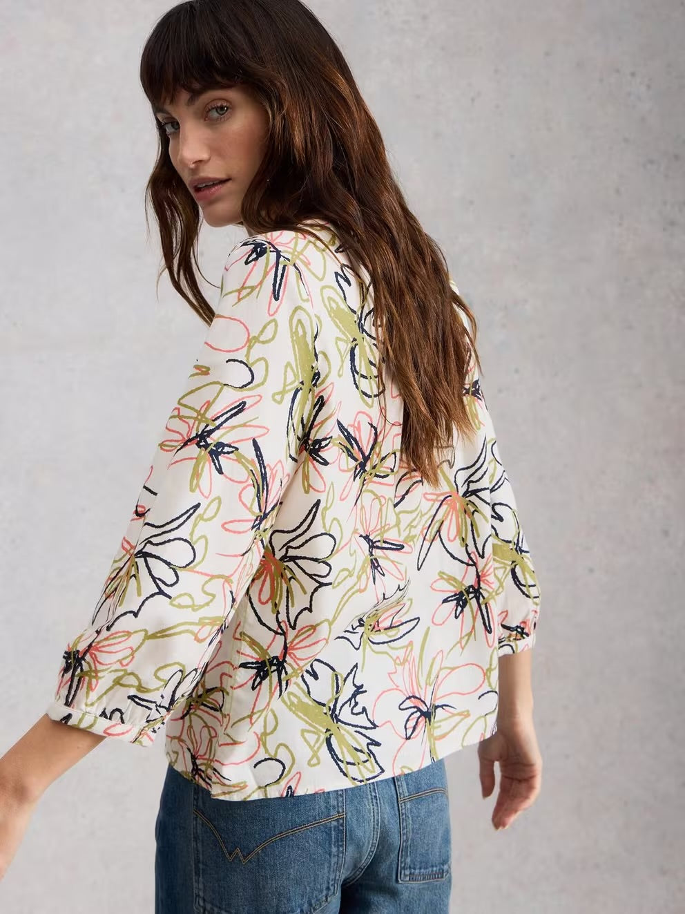 White Stuff Ruby Cotton Organic Top