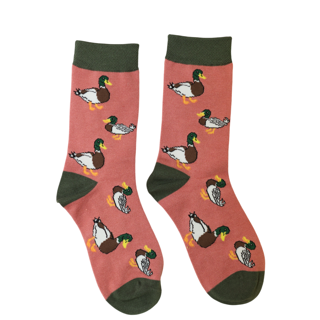 Jess & Lou Darling Duck Print Bamboo Socks