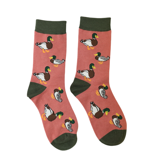 Jess & Lou Darling Duck Print Bamboo Socks