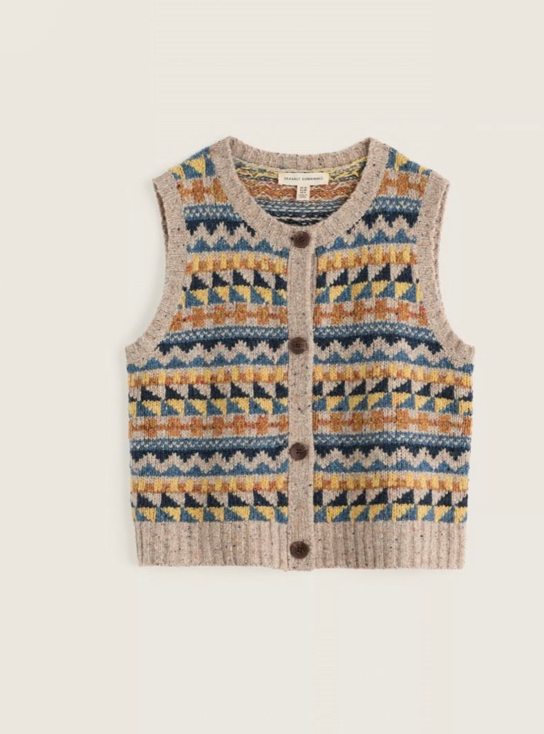 Seasalt Dawson Pick Vest Fairisle