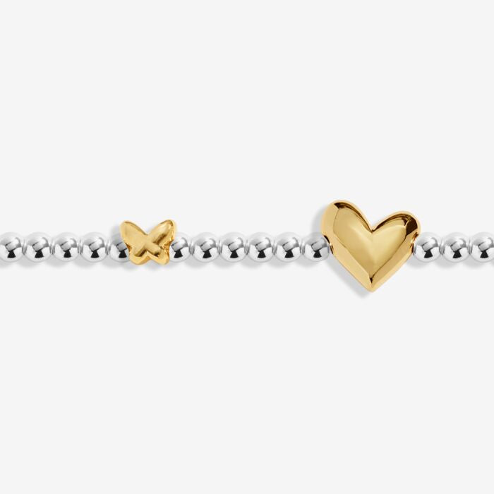 Joma Jewellery Birth Month A Little 'April' Bracelet in Silver and Gold Plating