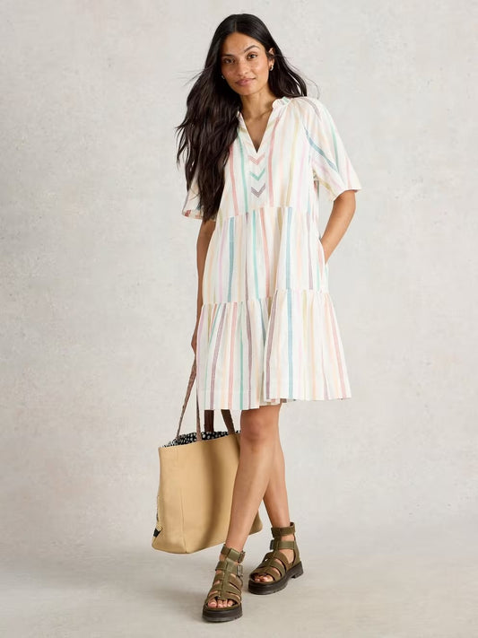 White Stuff Sophia Stripe Dress