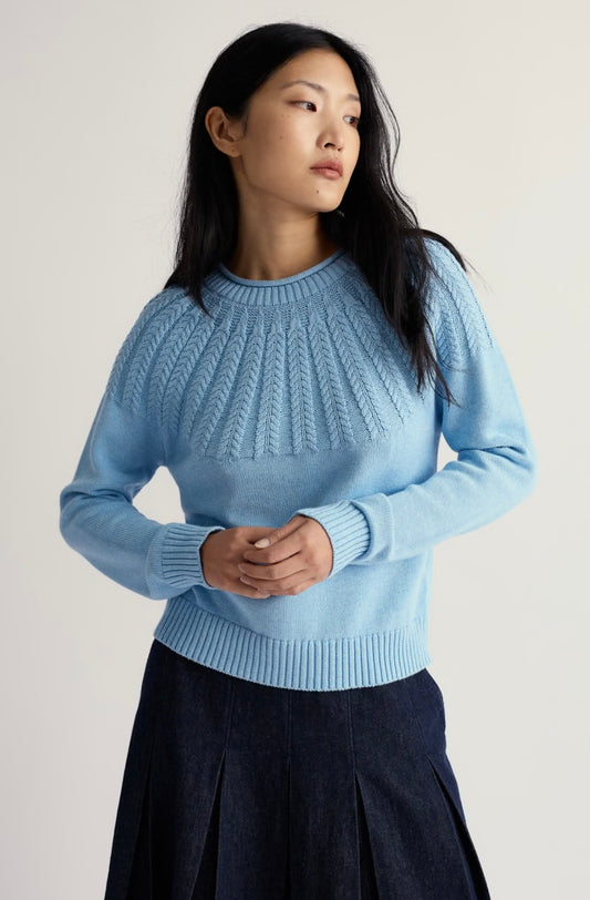 Seasalt Stone Chat Jumper Spring Sky