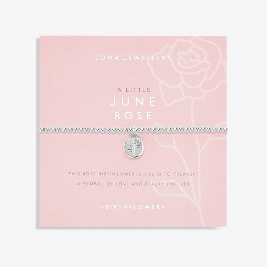 Joma Jewellery Birth Flower A Little 'June' Rose Bracelet