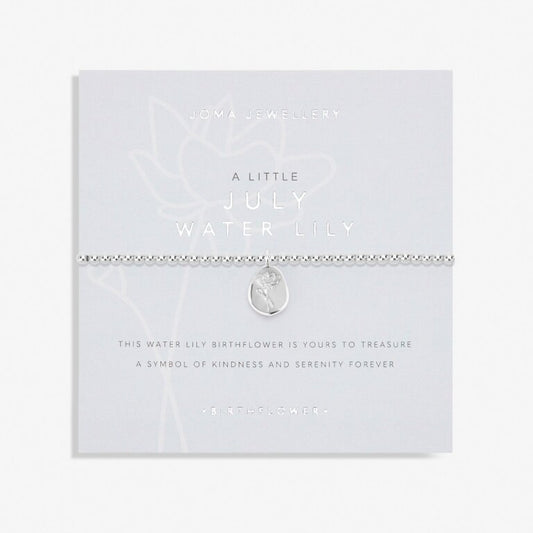 Joma Jewellery A Little Birth Flower 'July' Water Lilly Bracelet