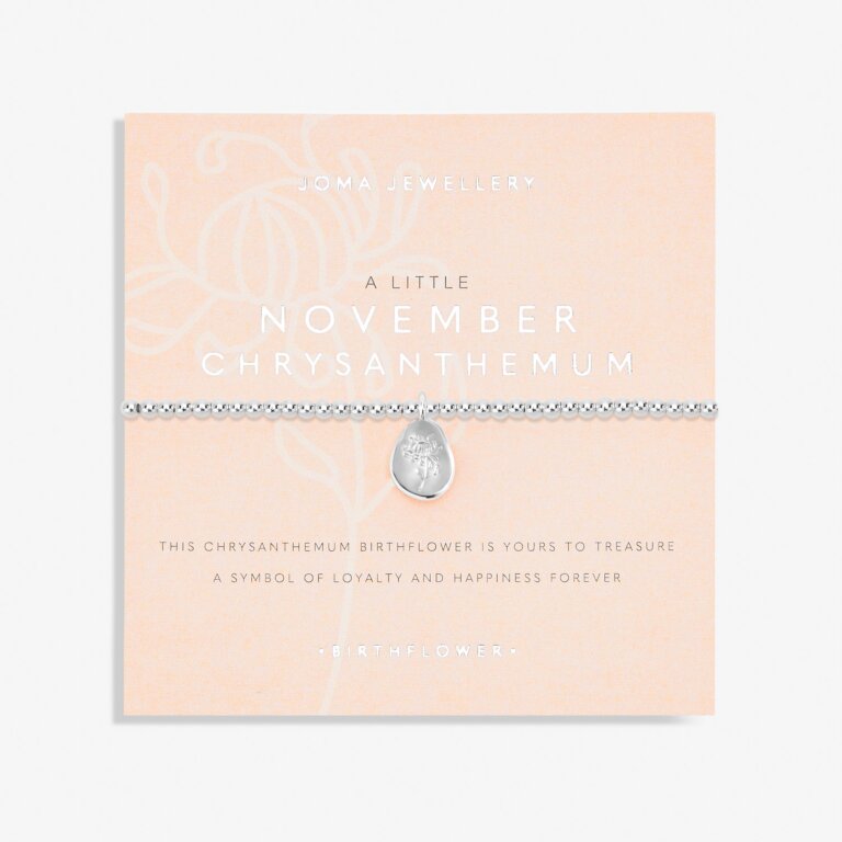 Joma Jewellery Birth Flower A Little 'November' Chrysanthemum Bracelet