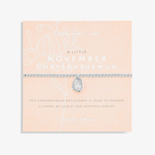 Joma Jewellery Birth Flower A Little 'November' Chrysanthemum Bracelet