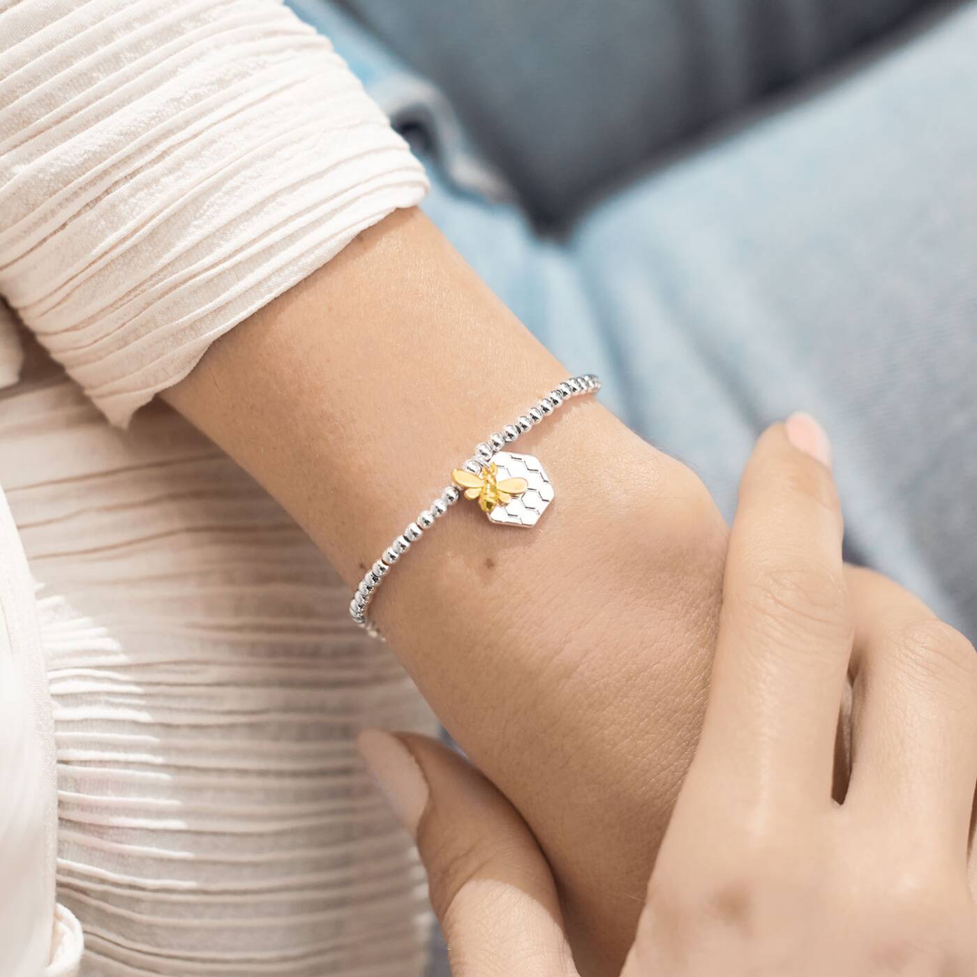 Joma Jewellery A Little ‘You’re the Bees Knees' Bracelet in Silver Plating