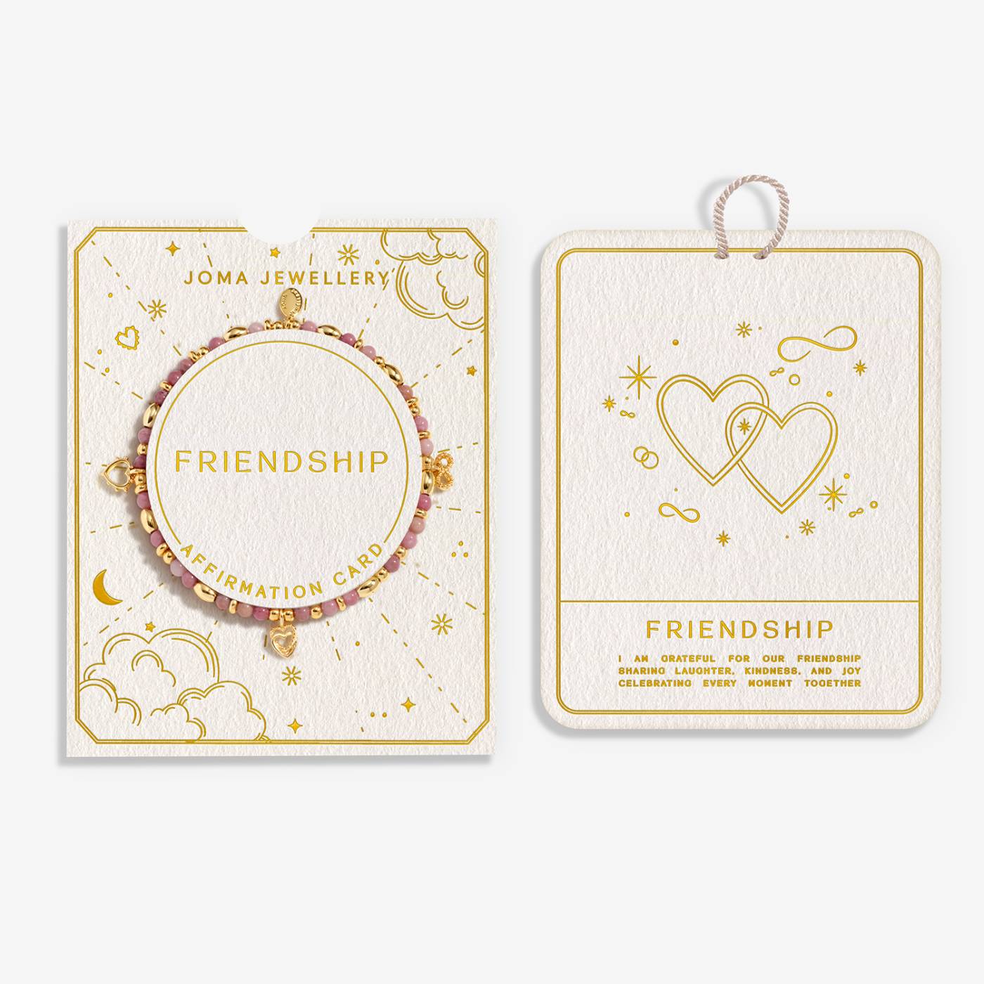 Joma Jewellery Affirmation Card ‘Friendship’ Bracelet