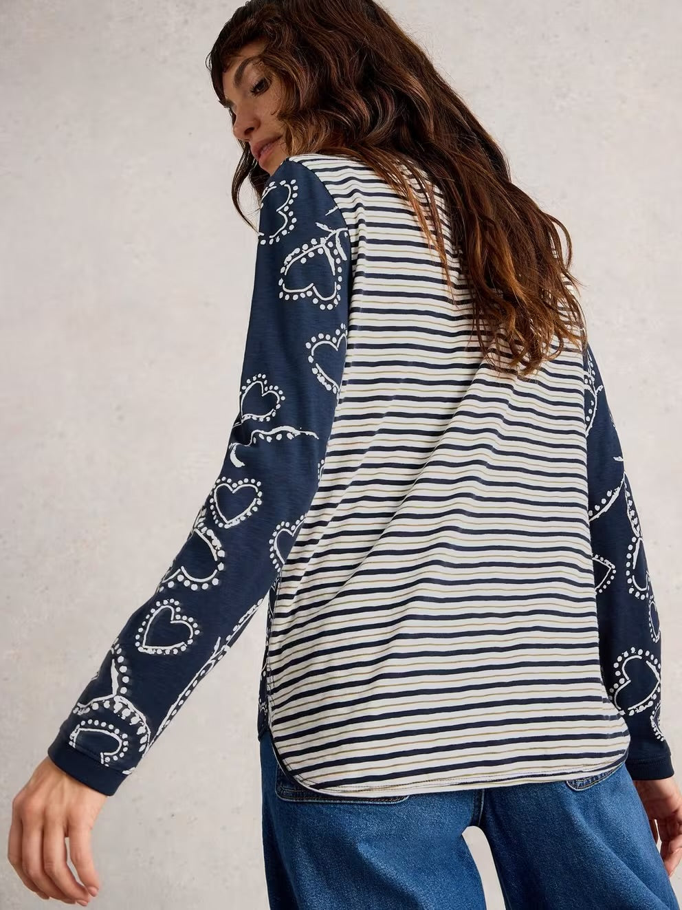 White Stuff Clara Crew Neck Long Sleeve Tee