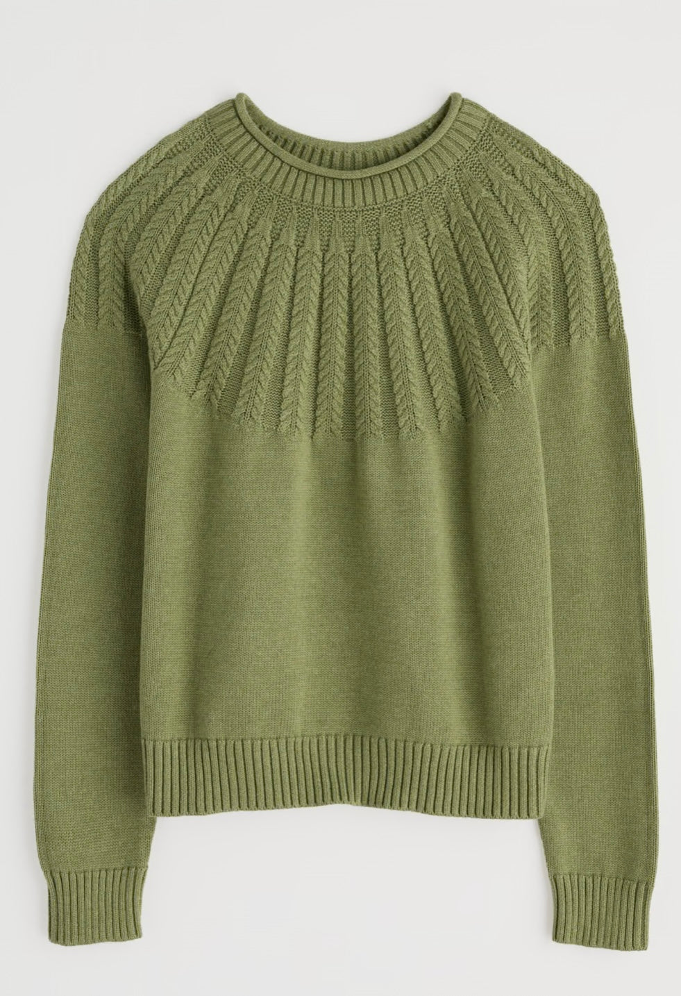 Seasalt Stone Chat Jumper Moss