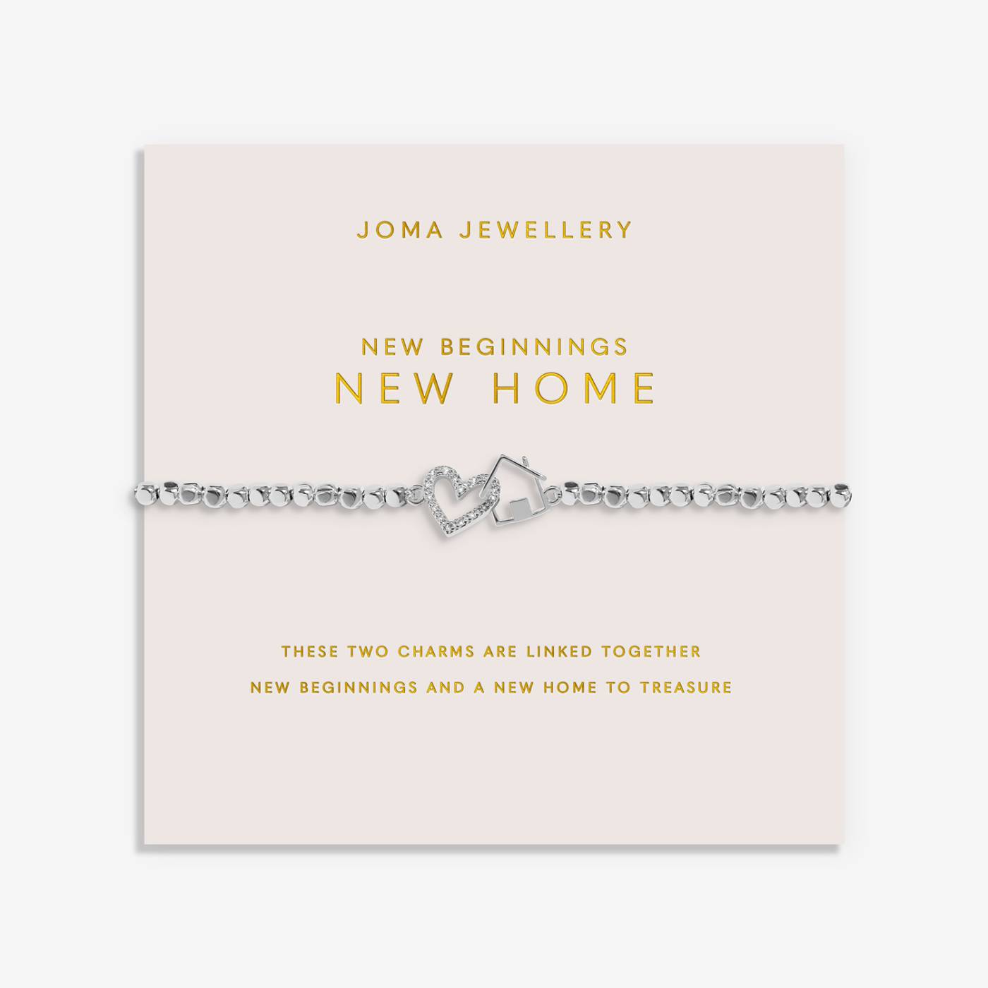 Joma Jewellery Forever Yours 'New Beginnings, New Home' Bracelet In Silver Platin