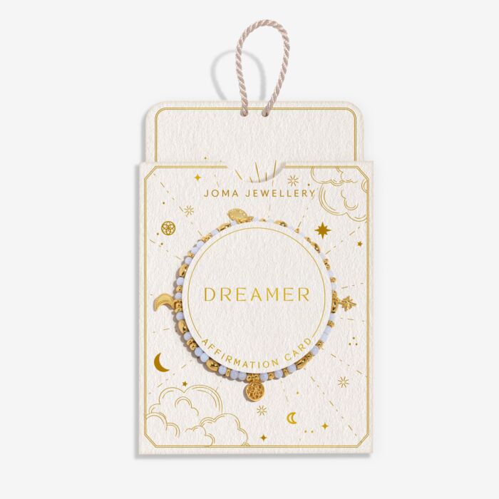 Joma Jewellery Affirmation Card ‘Dreamer’ Bracelet