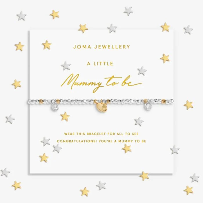 Joma Jewellery Sparkle Confetti A little ‘Mummy To Be’ Silver & Gold Plated Bracelet