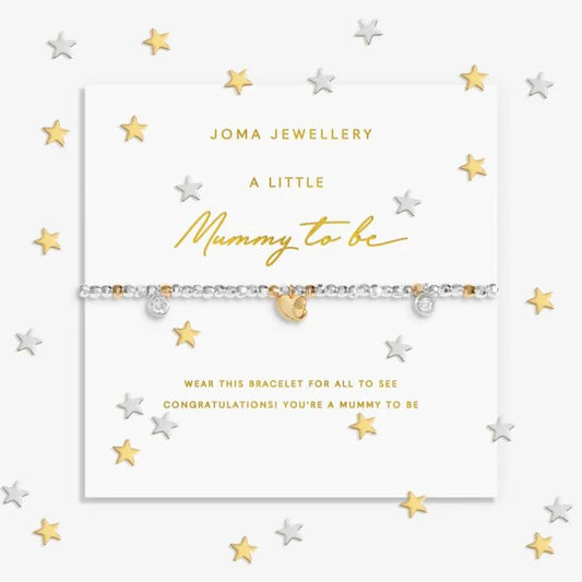 Joma Jewellery Sparkle Confetti A little ‘Mummy To Be’ Silver & Gold Plated Bracelet