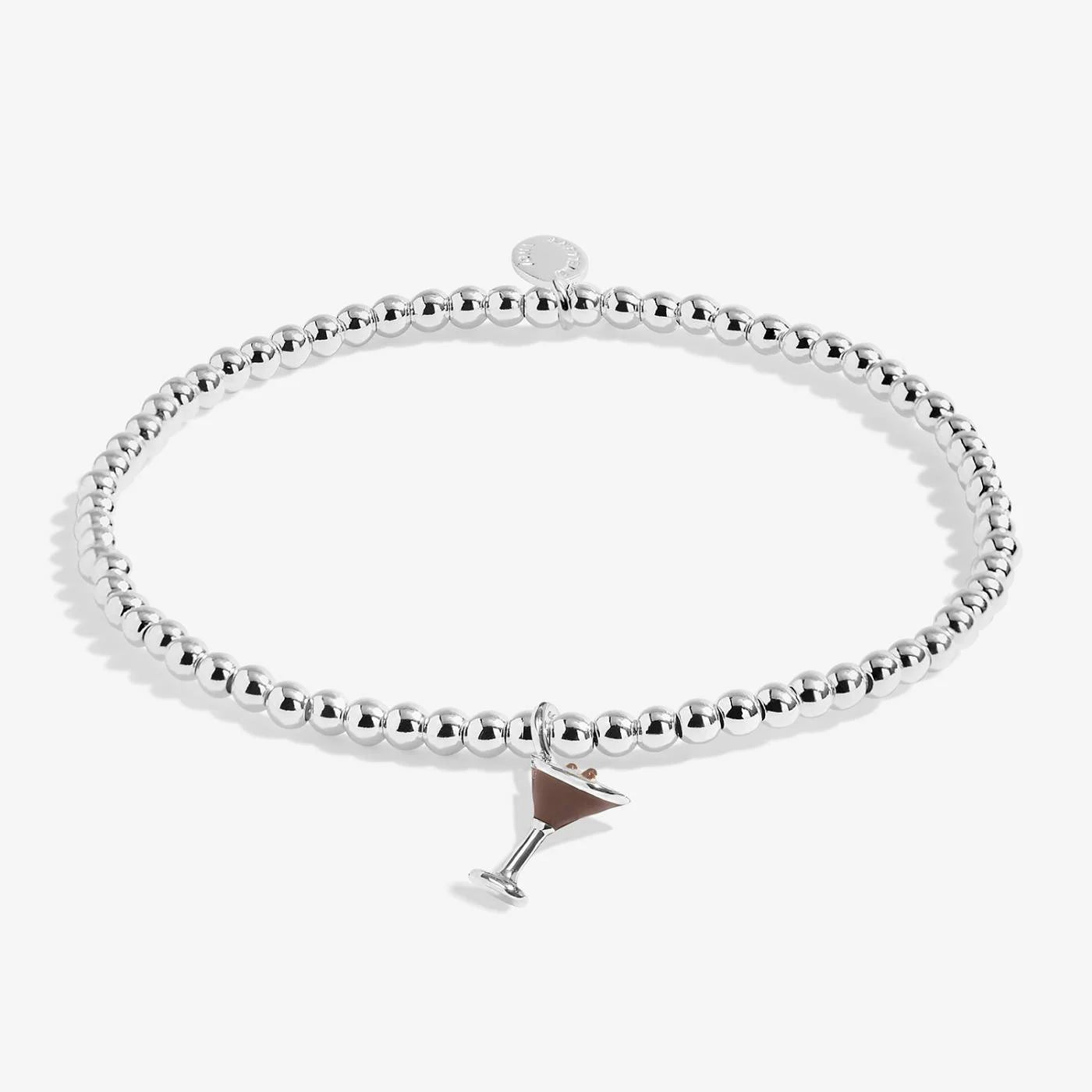 Joma Jewellery A Little Vibes 'Espresso Yourself' Bracelet In Silver Plating