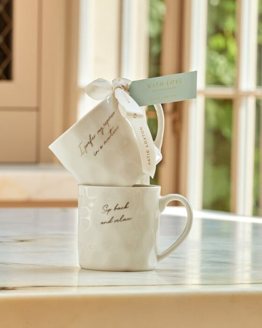 Katie Loxton Gift Bow Mug ‘Sip Back And Relax’