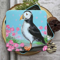 Alex Clark Puffin Large Square Tin