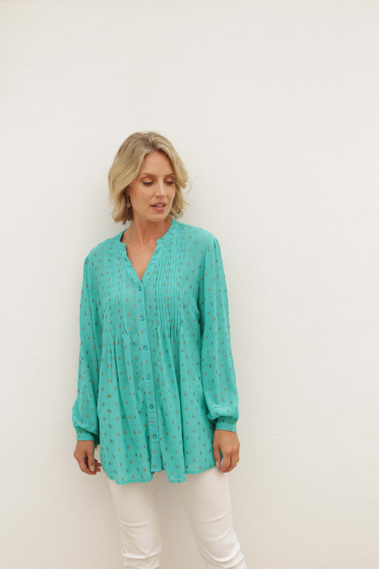 Pomodoro Metallic Spot Blouse