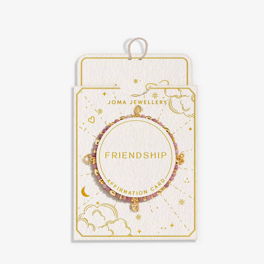 Joma Jewellery Affirmation Card ‘Friendship’ Bracelet