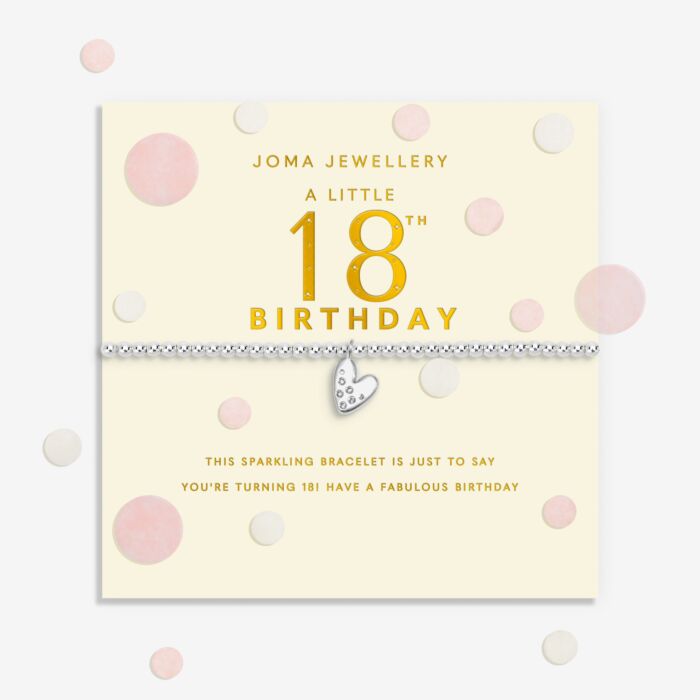 Joma Jewellery Confetti A little ‘18th Birthday’ Silver Plated Bracelet