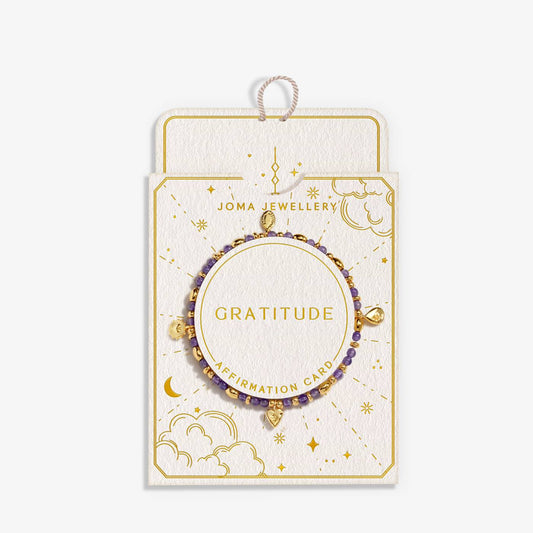 Joma Jewellery Affirmation Card ‘Gratitude’ Bracelet
