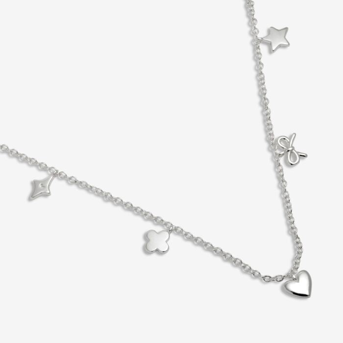 Joma Jewellery Life’s A Charm ‘Happy Birthday’ Necklace Silver Plated