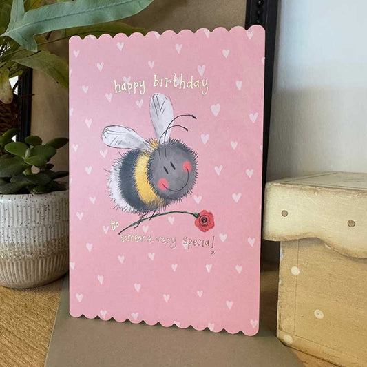 Alex Clark Bee and Flower Birthday Card