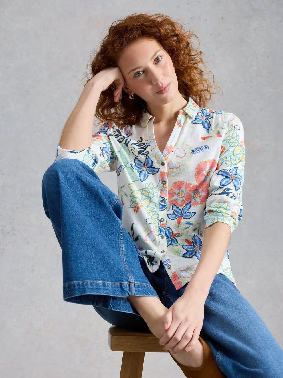 White Stuff Annie Jersey Shirt
