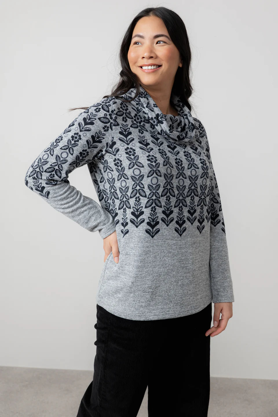 Lily & Me Relaxed Everyday Jumper Folk Fairisle