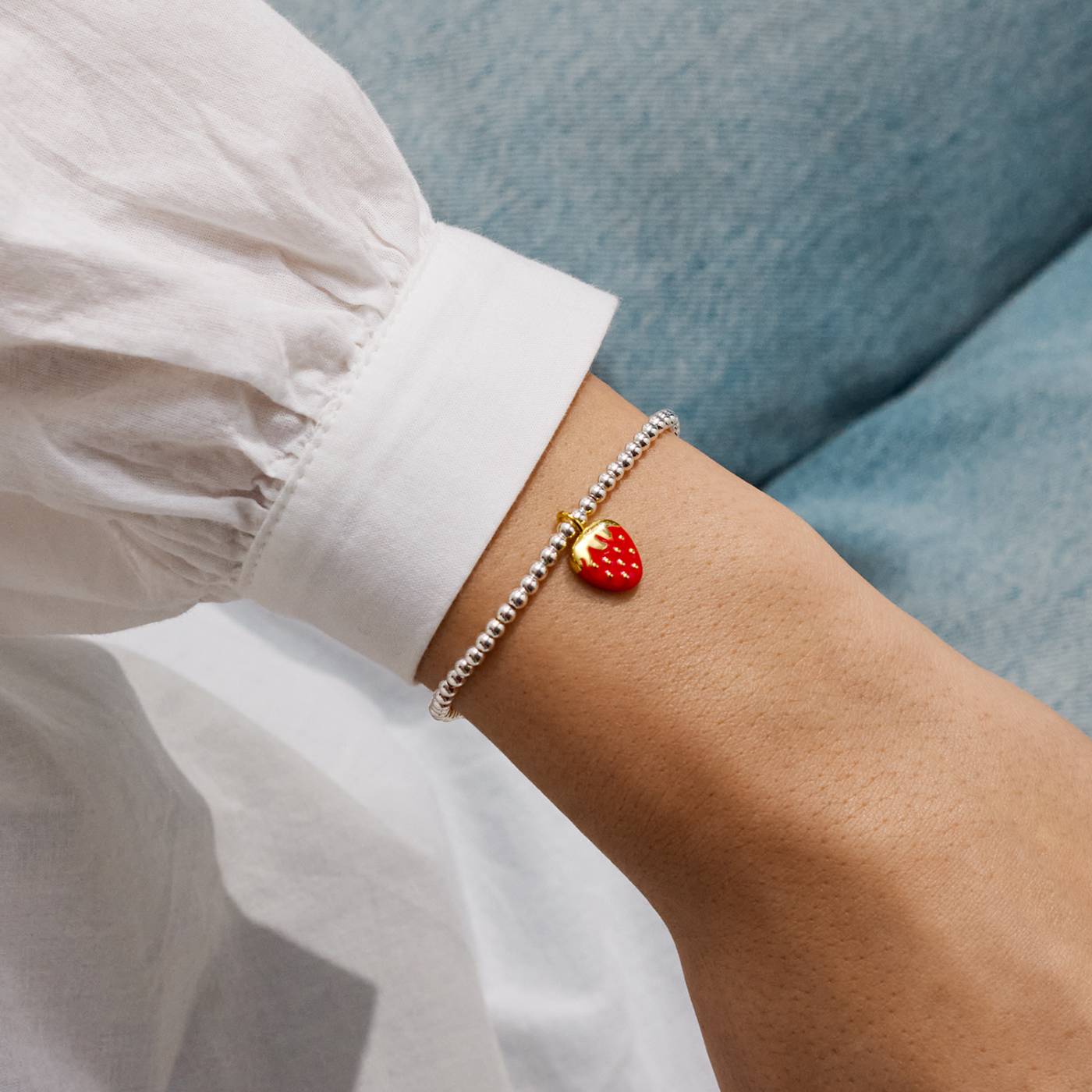Joma Jewellery A Little Vibes 'So Berry Loved' Bracelet In Silver Plating