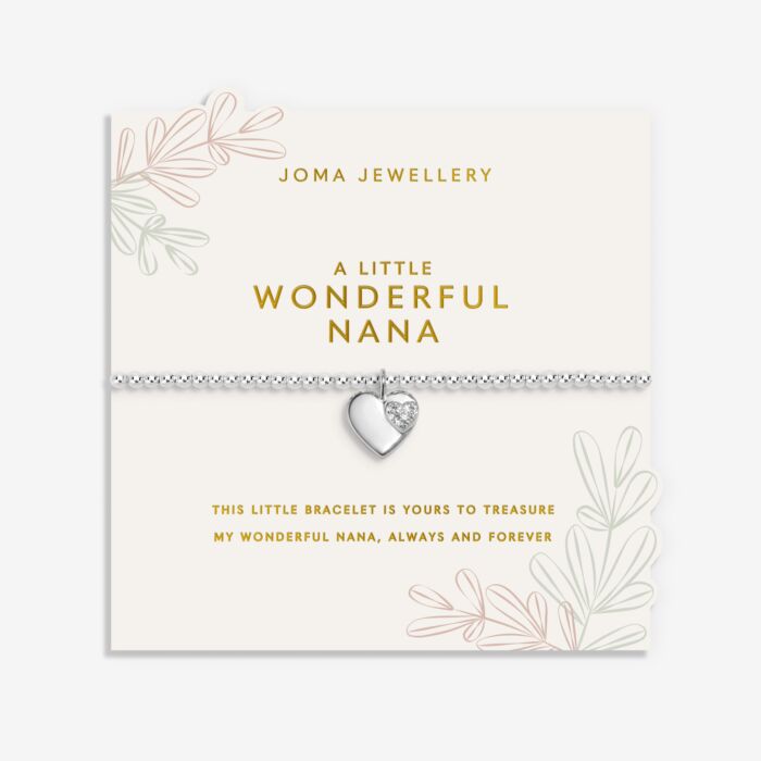 Joma Jewellery Grandmother A little ‘Wonderful Nana’ Silver Plated Bracelet
