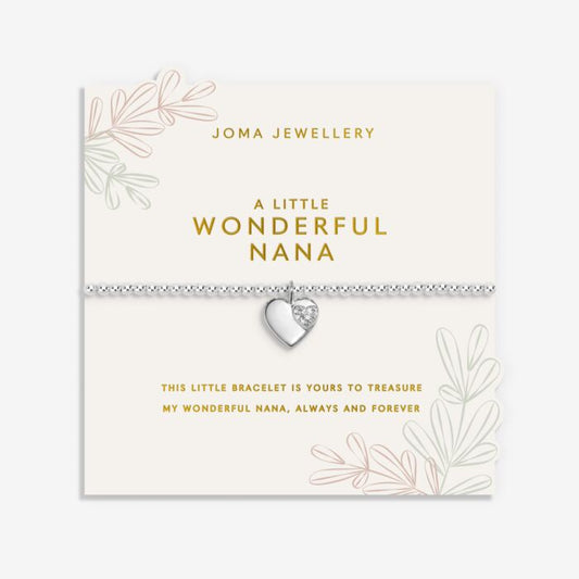 Joma Jewellery Grandmother A little ‘Wonderful Nana’ Silver Plated Bracelet