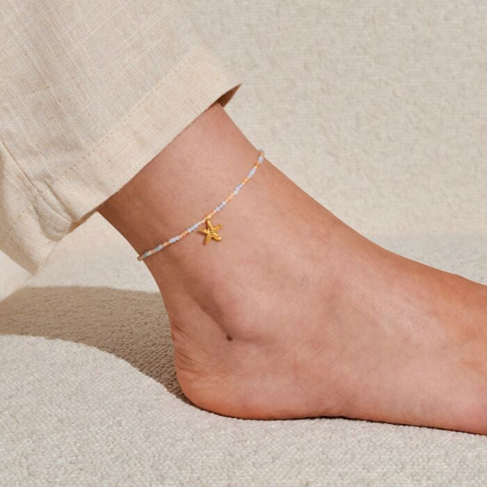Joma Jewellery Anklet Multi Stone Starfish