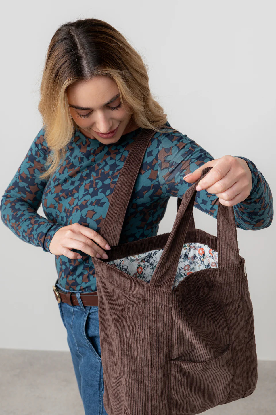 Lily & Me Jumbo Cord Tote Bag