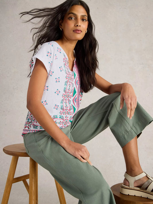 White Stuff Nelly Notch Neck Tee