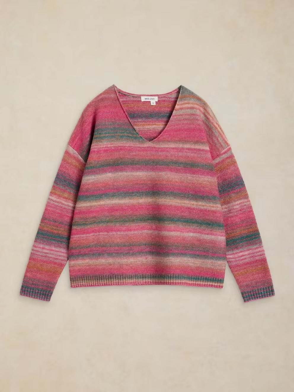 White Stuff Spacedye V Neck Jumper
