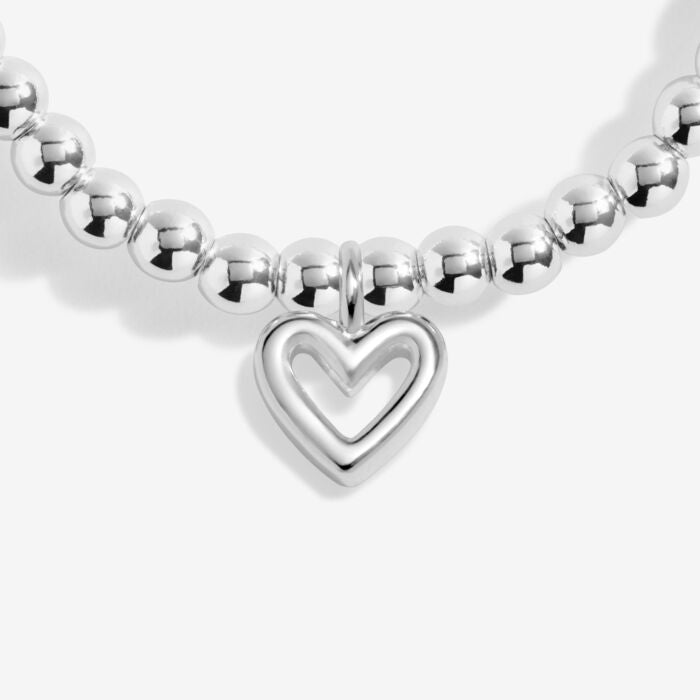 Joma Jewellery Life’s A Charm ‘With Love’ Bracelet Silver Plated