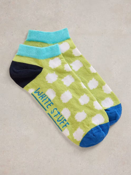 White Stuff Wonky Spot Trainer Socks