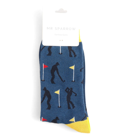 Mr Sparrow Golfers Navy Socks